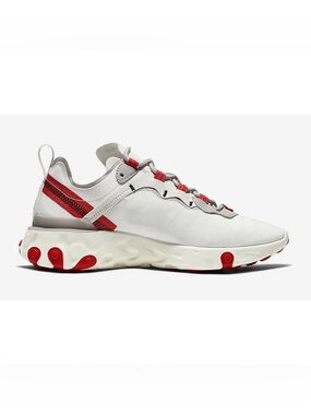 Womens React Element 55 Shoes Platinum Tint/Silver Lilac White and Red